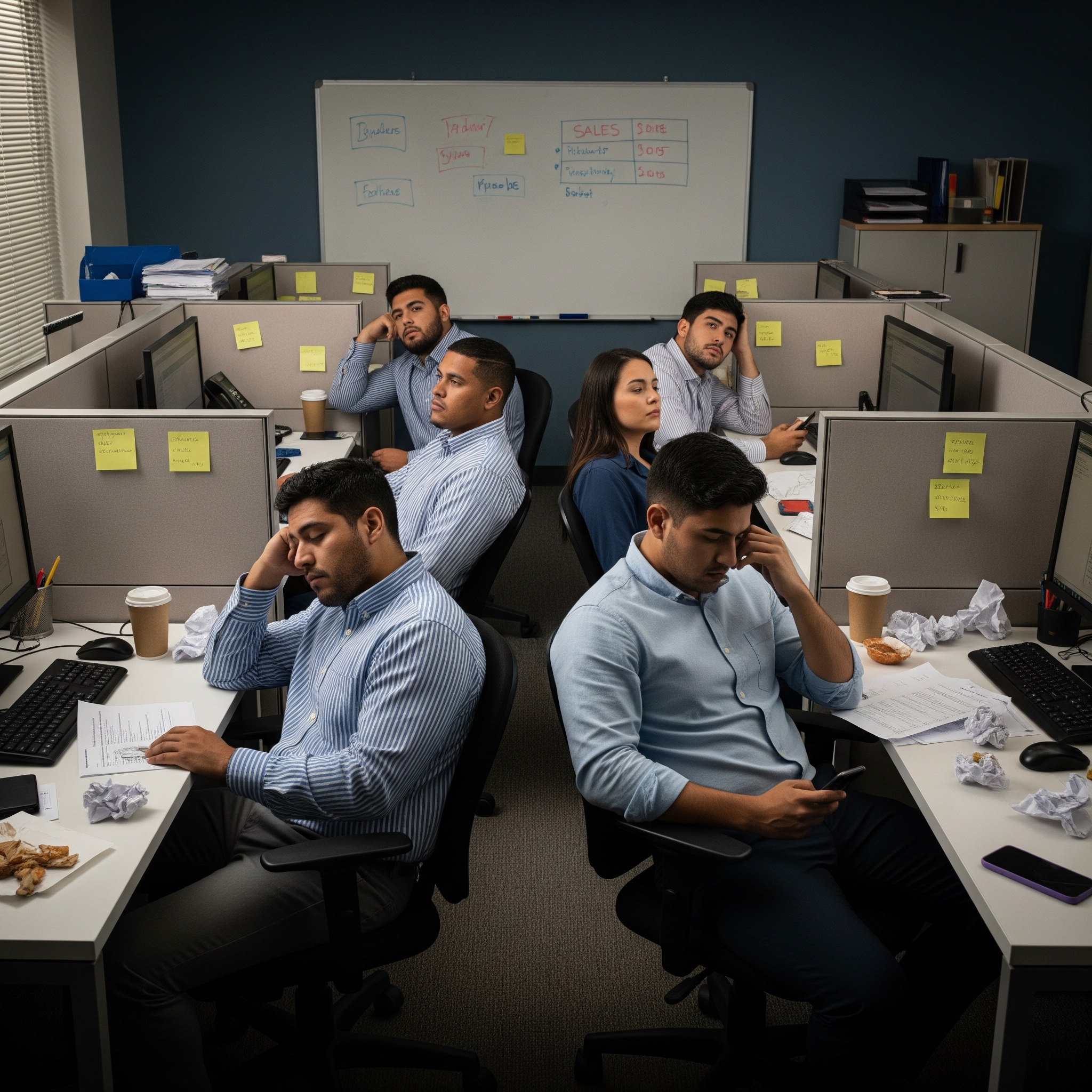 Equipo comercial frustrado por objeciones recurrentes en ventas B2B