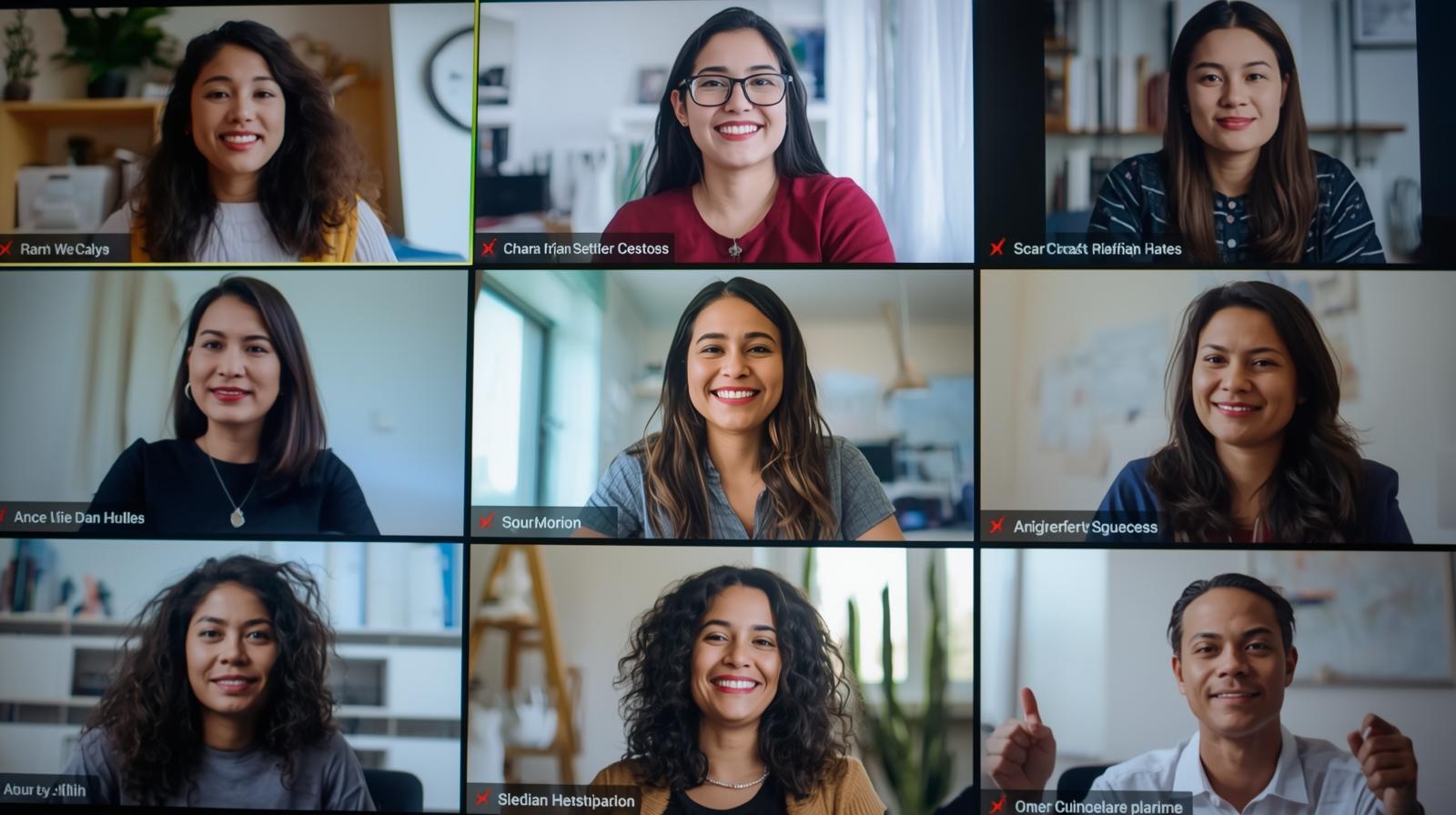 Vendedores B2B trabajando prospección desde sus laptops en sesión virtual